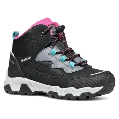 Image of Geox J MAGNETAR G. B ABX Sneaker, Black/White, 1 UK