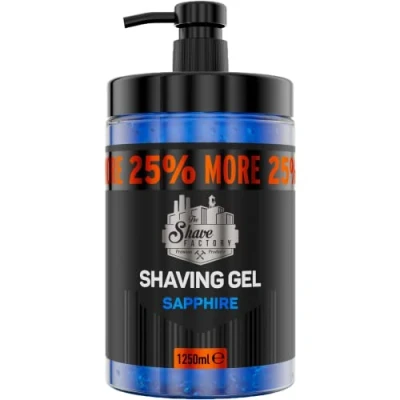 Image of The Shave Factory Shaving Gel with 25% More Free Moisturizing Effect Fresh Active Product for Professional Barbers/Hairdressers and Traditional Enthusiasts
