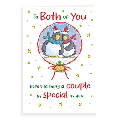 Image of Piccadilly Greetings Regal Publishing Humour Christmas Card to Both of You 9 x 6 inches