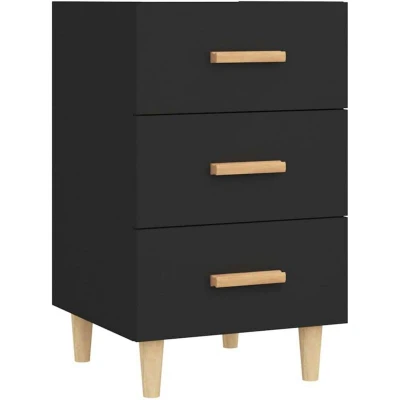 Image of vidaXL Bedside Cabinet Black 40x40x66 cm Engineered Wood
