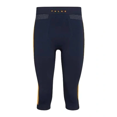 Image of FALKE Men&#039;s Maximum Warm Trend 3/4 M TI Functional Yarn Quick Dry 1 Piece Base Layer Bottom, Blue (Space 6116), S