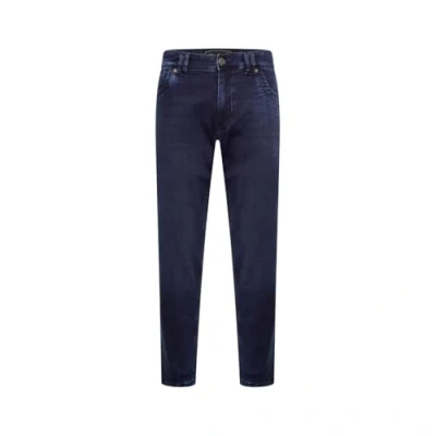 Image of KAM Knitted Jeans Stretch Fabric Zip Fly Belt Loops Pants Mens 40 60W Jacob (UK, Waist, 44, Regular, Long, Blue)