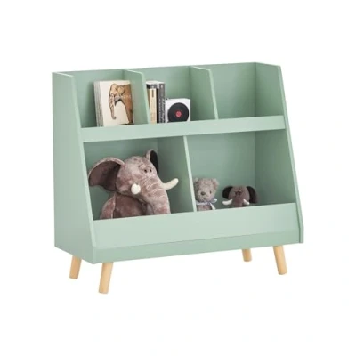 Image of SoBuy Children Kids Bookcase Bookshelf Toy Shelf Storage with 5 Compartments Green W86 x D36 H78cm KMB19 GR