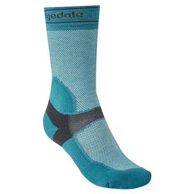 Image of Bridgedale MTB Summer Weight T2 Coolmax Sport Ladies Boot Length Mountain Bike Socks Teal/Grey, Small