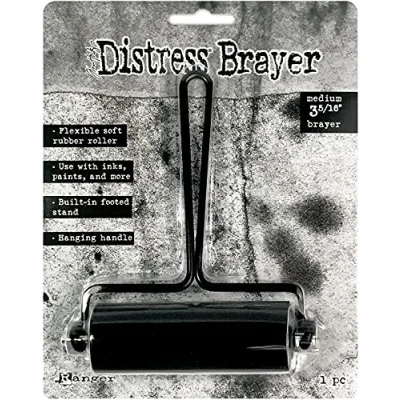 Image of Ranger Tim Holtz Distress Brayer Medium, Grey, 3 5/16 inches
