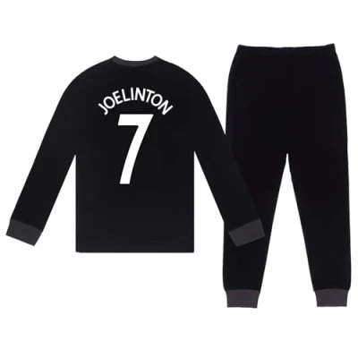 Image of Newcastle United FC Boys Joelinton 7 Long Pyjamas Black 9 10 Years