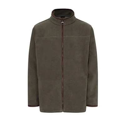 Image of Champion Mens Berwick Fleece Jacket With Faux Suede Trim Olive XXL