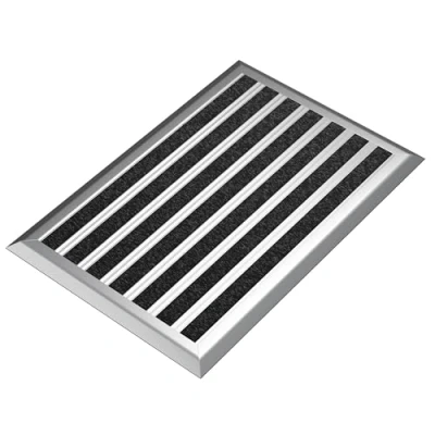 Image of outdoor grey door mat 40 x 60 cm, aluminum doormats, doormat, heavy duty mats outside, welcome mat, dirt trap house entrance trapper.