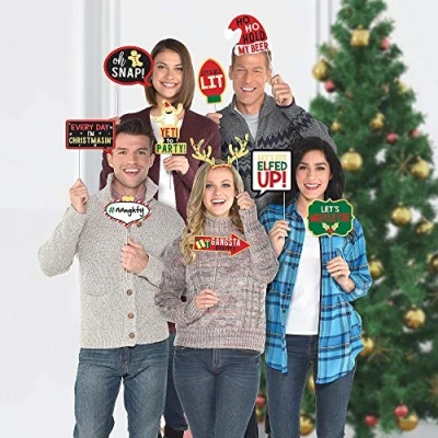Image of Amscan 3900391 Photo Prop Kit Christmas Words