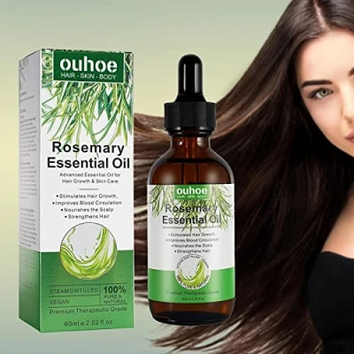 Image of Rosemary Oil For Hair Growth,Rosemary Oil,Improve Loss And Nourishes Scalp, Natural Growth Men Women Promotes The Of Hair, Eyebrows Eyelashes 60ML