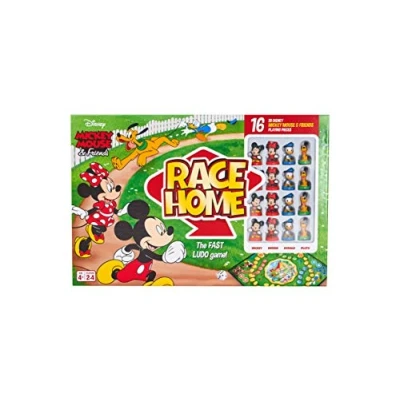 Image of Disney Mickey &amp; Friends Official Race Home Board Game, Including 16 Mouse Playing Pieces, Great Gift For Up To 4 Players, Ages 4+