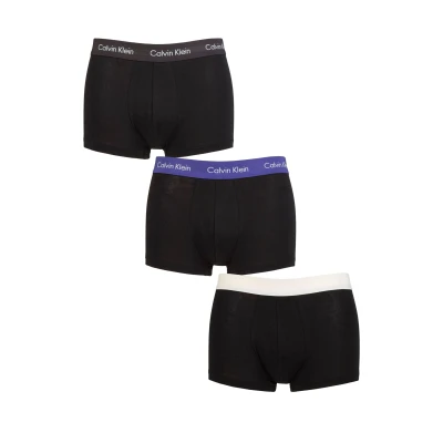 Image of Calvin Klein Underwear LOW RISE Trunk 3 PACK Pants, Men&#039;s, Size: XL, Black/white/blue