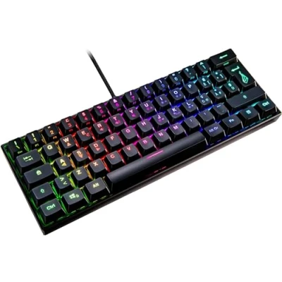 Image of SureFire Kingpin M1 60% Mechanical Gaming Keyboard Italian, Small &amp; Mobile, RGB with Lighting, 100% Anti Ghosting Keys, Italian Layout QWERTY