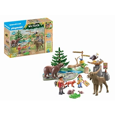 Image of Playmobil 71403 Wiltopia North American Animals Excursion, Educational Toys, for the Little and Big Explorers, Sustainable Toy, Fun Imaginative Role Play, PlaySets Suitable Children Ages 4+