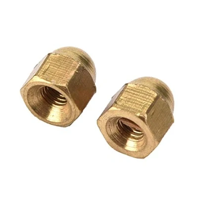 Image of Brass Acorn Nut Kit Dome Head Cap Hex Nuts Set Vehicle Fasteners m3 m12 Fix Tires (M3)