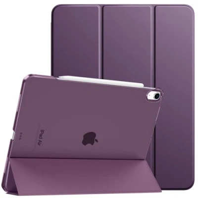 Image of TiMOVO for iPad Air 13 Inch Case M2 2024, Slim Stand Cover inch, Support Touch ID, Auto Wake/Sleep Smart Shell with Translucent Back, Case, Dark Purple