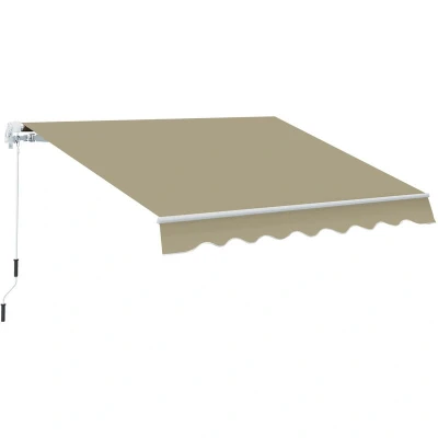 Image of Outsunny Garden Patio Manual Awning Canopy Sun Shade Shelter Retractable 4 Size 5 Colour01 0135