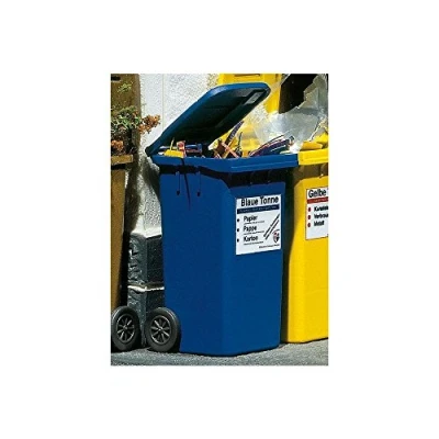 Image of POLA 333206 2 Wheelie Bin Accessory for Model Railway Making Blue