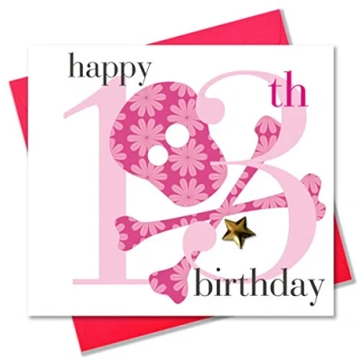 Image of Claire Giles Ages Age 13 Girl Birthday Card AGE13G