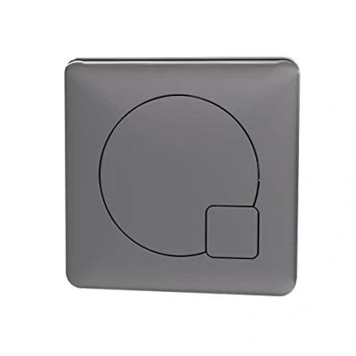 Image of nuie MDPB07 Modern Bathroom Dual Flush Square Push Button for use with Concealed Cistern (Cistern not Included), 70mm, Brushed Pewter