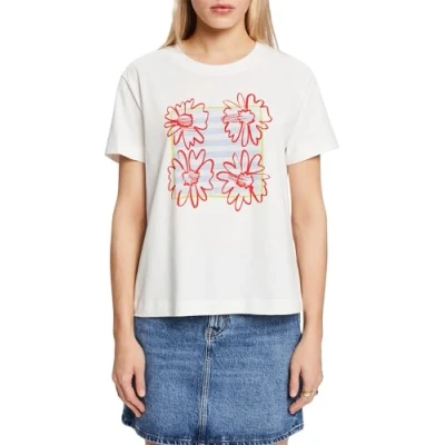 Image of ESPRIT Women&#039;s 014ee1k334 T Shirt, 110/Off White, XXS