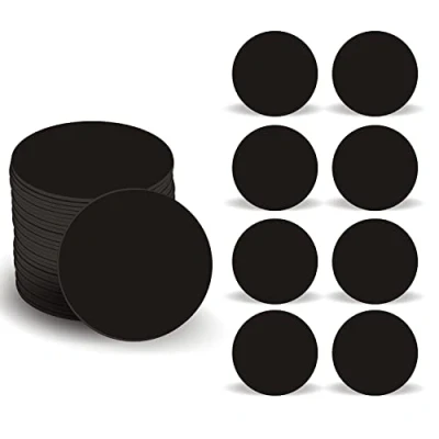 Image of 50 Pieces NFC Tags ntag215 Stickers Cards and Tags, Waterproof 25 mm, programmable Tags,Black 215 Cards, 540 Byte Memory, Compatible with Capabilities