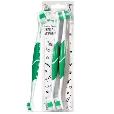 Image of Bugalugs Dog Toothbrush &amp; Cat Dual Ended Plaque Remover, Our Dental Teeth Cleaning Products Makes Easier use with Toothpaste