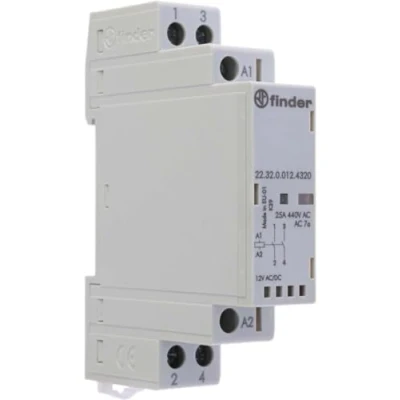 Image of Finder Series 22 Modular Contactor 2NA 12V AGSNO2 Indicator +LED