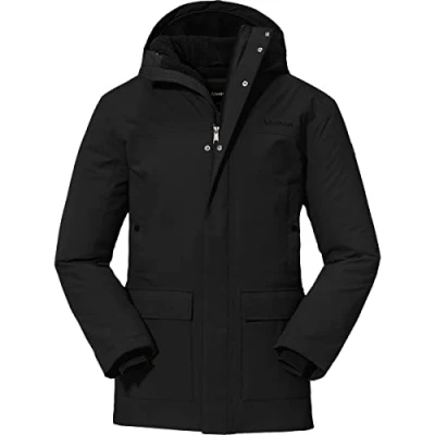 Image of Schöffel Rotterdam Men&#039;s Ins. Parka M, mens, Jacket, 23032, black, 52 (EU)