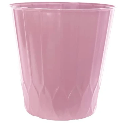 Image of Muddy Hands 22 Litre Large Plant Pot Indoor Home Outdoor Garden Tall Round Plastic Flower Tree Planter (Pink)