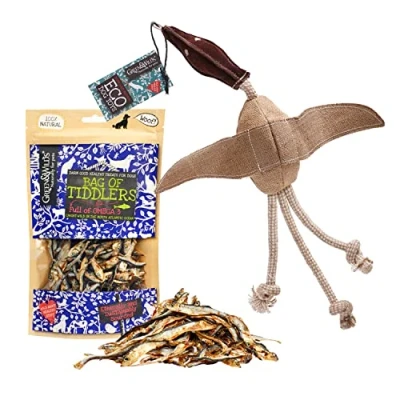 Image of Green &amp; Wilds Dog Gift Set Desmond Duck Bag of Tiddlers