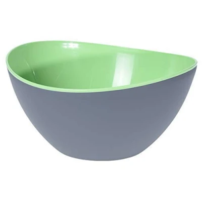 Image of Koop Homewares Large 3.4 Litre Plastic Mixing Bowls. In Pink Colour Green Or Blue Bowls (Green)
