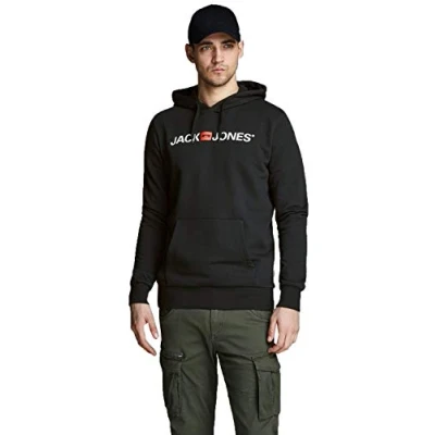 Image of Jack &amp; Jones Hoodie, Men&#039;s, Size: XL, Black