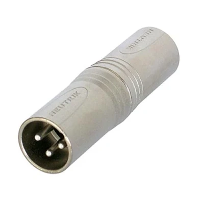 Image of Neutrik NA3MM Adapter XLR Male to Male, Silver