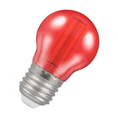 Image of Crompton LED Filament Round 4.5W Red ES E27