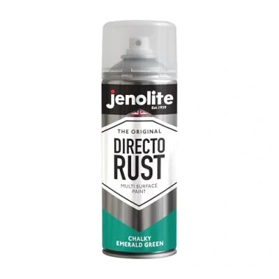 Image of JENOLITE Garden Spray Paint Chalky CHRISTMAS GREEN 400ml Ideal Furniture Paint, Ornaments, Picture Frames &amp; More Interior and Exterior Use PANTONE 334U