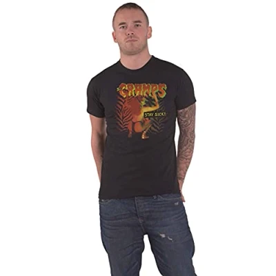 Image of The Cramps T Shirt Stay Sick Band Logo Official Mens Black XXL