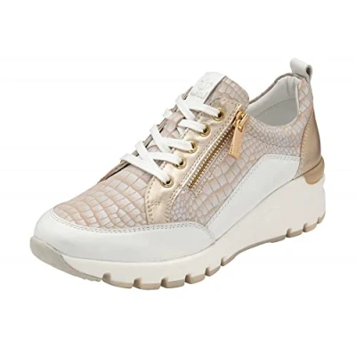 Image of Lotus Women&#039;s Sassy Sneaker, Cream/Croc Print, 3 UK