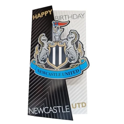 Image of Newcastle United F.C. Birthday Card &amp; Badge Official Merchandise