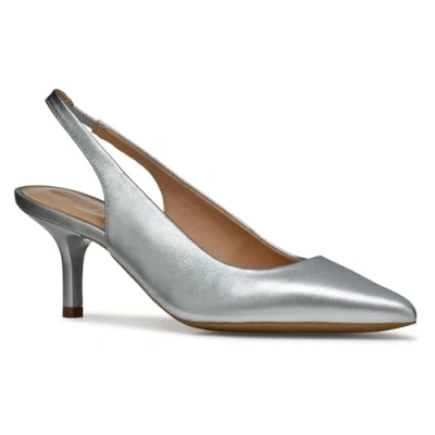 Image of Geox Kleopy Classic heels, Women&#039;s, Size: 4, Silver Sheepskin
