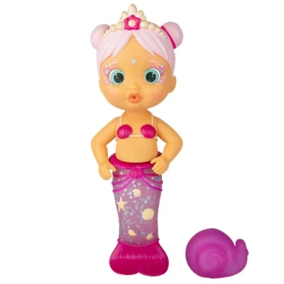 Image of Bloopies Sweety Mermaid Doll that Throws Water and Makes Bubbles, Bath Toy for +18 Months, Pink