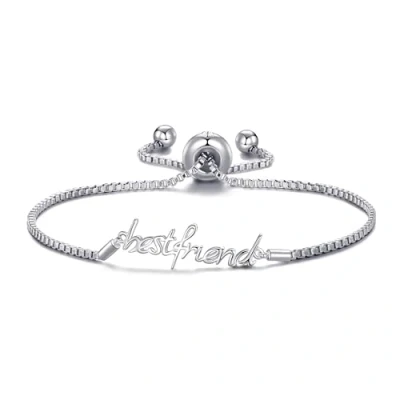 Image of Philip Jones Silver Plated Best Friend Bracelet Created with Zircondia® Crystals