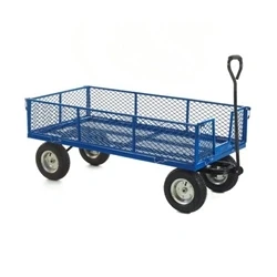 Image of Industrial General Purpose Truck; Mesh Base Sides Ends Blue