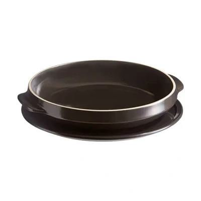 Image of Emile Henry Charcoal Tarte Tatin Set 33cm