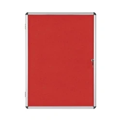 Image of Bi Office Enclore Lockable Board Red Fe