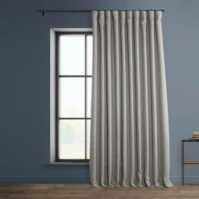 Image of HPD Half Price Drapes Extra Wide Linen Room Darkening Curtain (1 Panel) 100 X 120, BOCH LN1858 120 DW, Clay