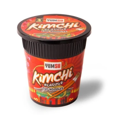 Image of Instant Pot Noodles Halal Certified Vegetarian Egg Free 60g Assorted Packs &amp; Flavours + FabFinds Mug (12, Kimchi)
