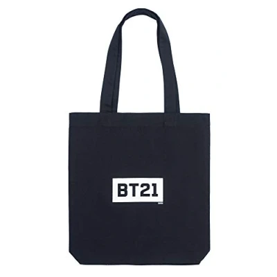 Image of Grupo Erik BT21 Official Merchandise Cotton Tote Bag Shopping 14x15x4 inches 37x39x10 cm Canvas Gift BTS Kawaii