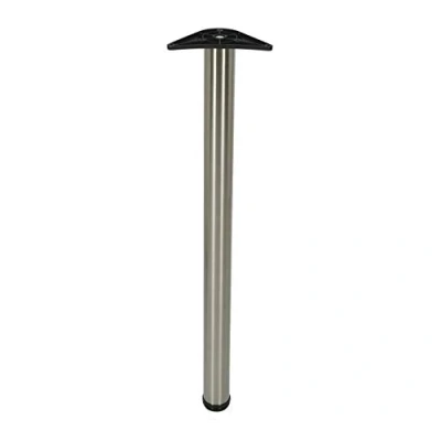 Image of DJM Direct Adjustable Worktop Support Table Leg 60mm (Brushed Stainless Steel)
