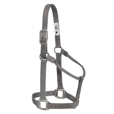 Image of Weaver Leather Original Non Adjustable Halter, 1&quot; Average Horse, Graphite